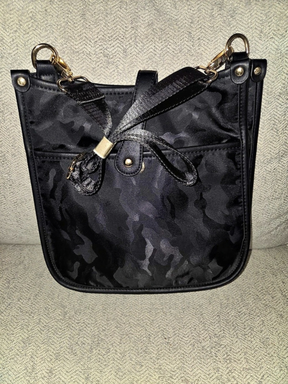 threaded pear Black Camo Crossbody Bag